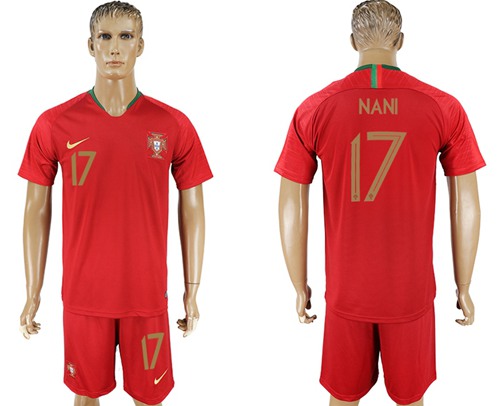 Portugal #17 Nani Home Soccer Country Jersey - Click Image to Close